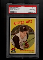 1959 Topps #110 George Witt PSA 8 NM-MT PITTSBURGH PIRATES